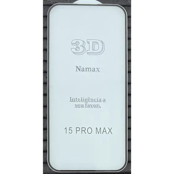 Película compatível com Iphone 15 Pro Max de Vidro 3D