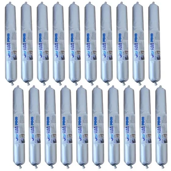Kit 20 Cola Sache Pu40 Selante Fixação Construção Cinza Jb
