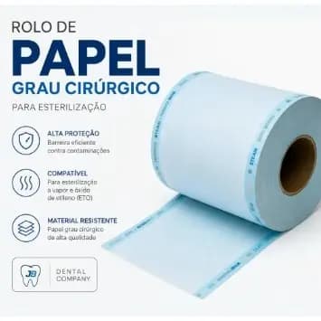 Papel Grau Cirúrgico Esterilização Autoclave 10cm X 200m Rolo Esterilização Papel Grau Cirurgico