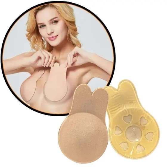 Kit pares Sutiã Adesivo Silicone Up Haiz Levanta Seio Transparente Coelho tapa seio