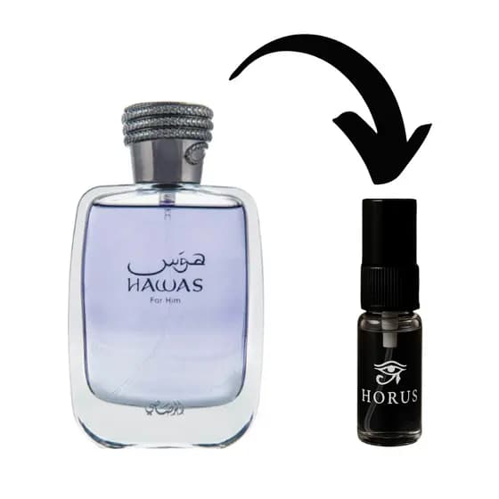 Perfume Hawas for Him Rasasi EAU DE PARFUM | 2ML - 5ML - 10ML | PERFUME ORIGINAL MASCULINO