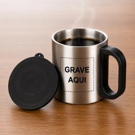 Caneca Inox 180 ml Personalizada à Laser Grave seu Nome ou Logo