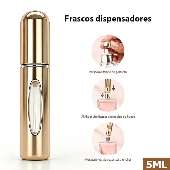 garrafa de perfume 5ml Porta Perfume Recarregavel Mini E Perfeito Para Viagens garrafa vazia