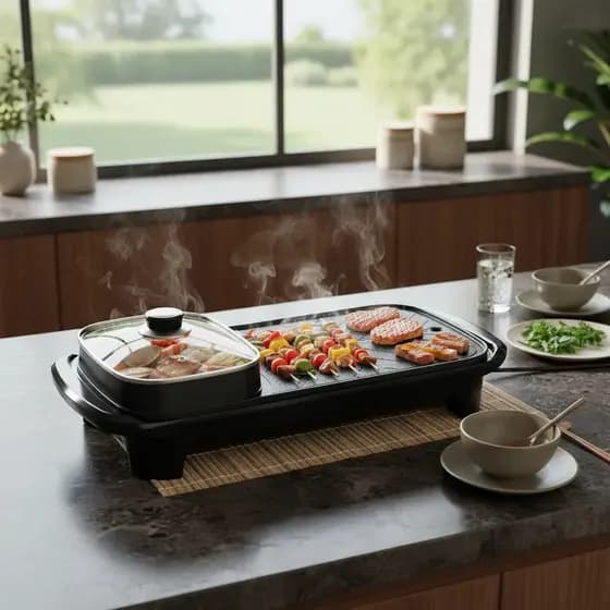 Churrasqueira Elétrica Chapa Grill 5 Níveis Temperatura 220V