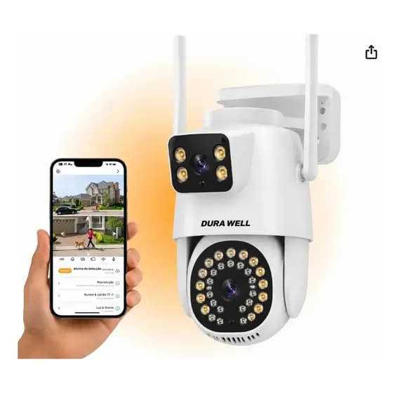 Câmera de Segurança Wifi Durawell JT-9690PRO 1080p Visão Noturna Colorida