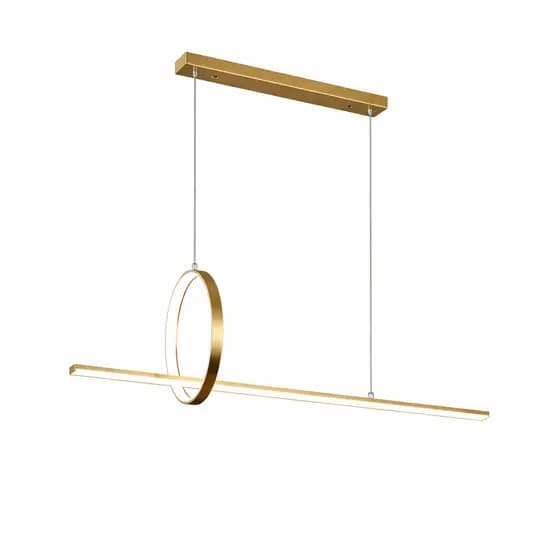 Lustre Pendente Linear Moderno 3000K 110cm Bivolt