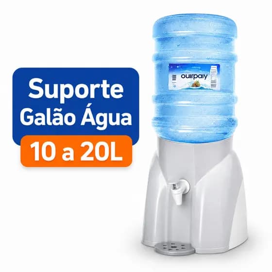 Suporte Galão Água 10 a 20L Base Garrafão Bebedouro Torneira Filtro Suporte Plástico Reforçado Multiuso