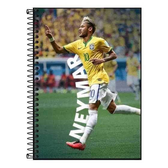 Caderno universitario neymar jr caos perfeito| Design Exclusivo do jogador | 1 a 20 Matérias, Escolar Universitário