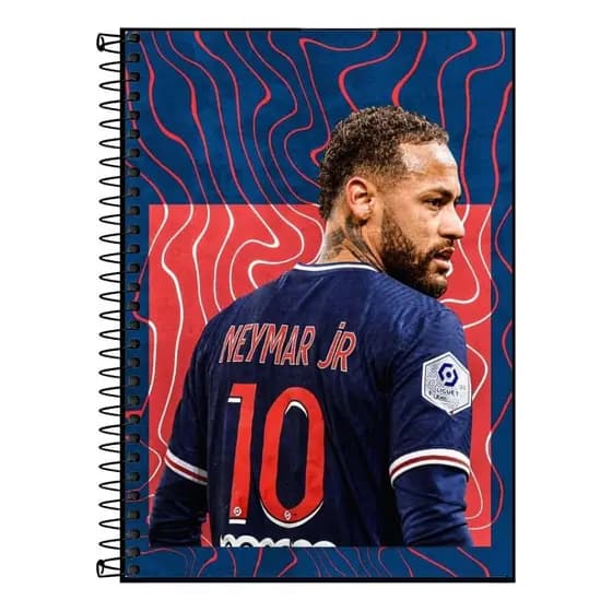 Caderno universitario neymar jr caos perfeito| Design Exclusivo do jogador | 1 a 20 Matérias, Escolar Universitário