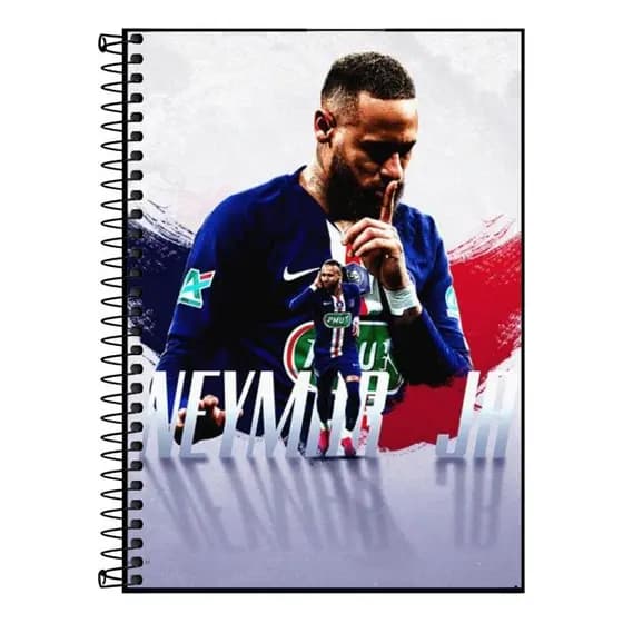 Caderno universitario neymar jr caos perfeito| Design Exclusivo do jogador | 1 a 20 Matérias, Escolar Universitário