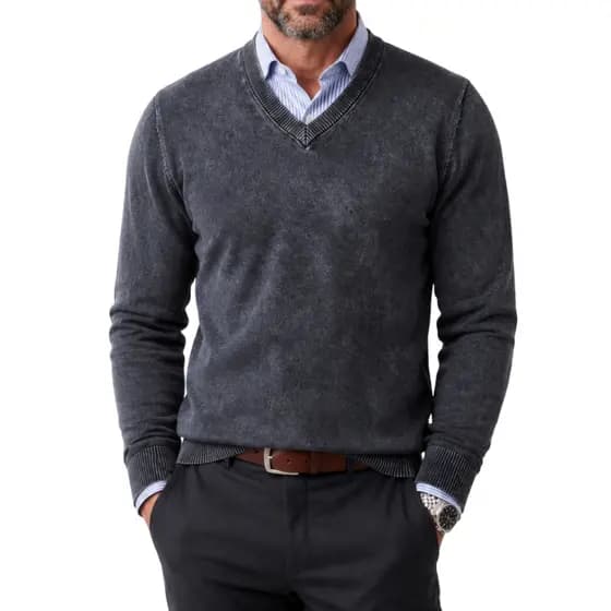Blusa Masculina Estonada P M G e GG Lisa Gola V Suéter Masculino Tricot
