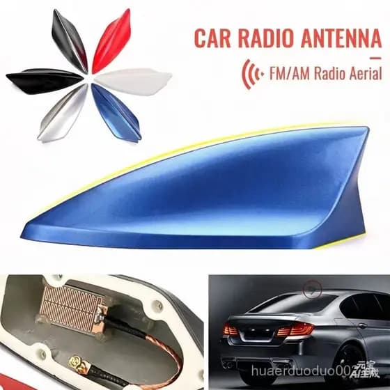 Universal Car Shark Fin Antena De Sinalização De Tubarão Auto Roof FM/AM Substituição Aérea De Rádio