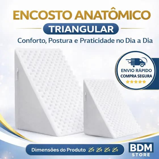 Travesseiro Encosto Triangular Leitura Capa Com Zíper Para Repouso