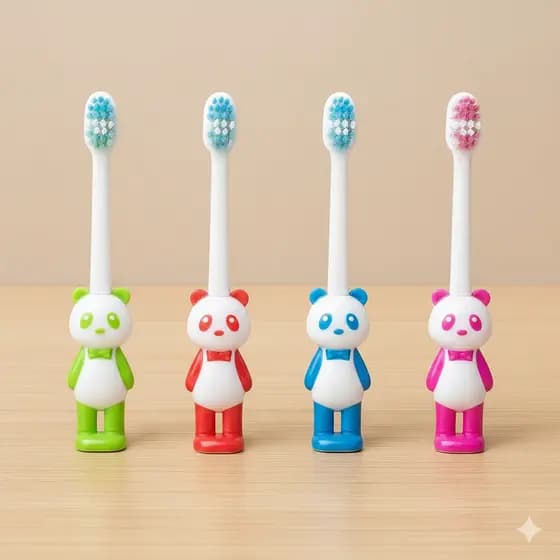 Com 2/3/4/12 Escovas de Dente Infantil/Adulto Bebê e Criança Higiene Bucal - Limpeza Divertida