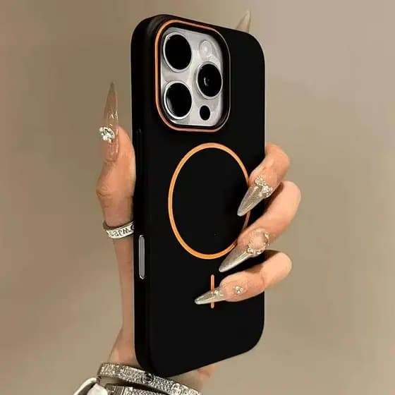 Capa De Telefone Magnética De Carregamento Sem Fio Luxuosa-Fosca E À Prova De Choque Para iPhone 12/13/14/15/16 Pro Max