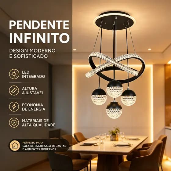 Lustre de Cristal 3 Cores, Lustre para Sala de Jantar e Quarto Moderno de Cristal 110V/220V