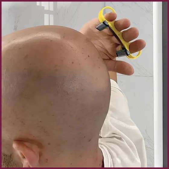 Cabeça de Barbeador Masculino, Aparador Manual de Segurança com Lâmina Dupla, Ferramenta de Barbear de Uso Duplo para Us