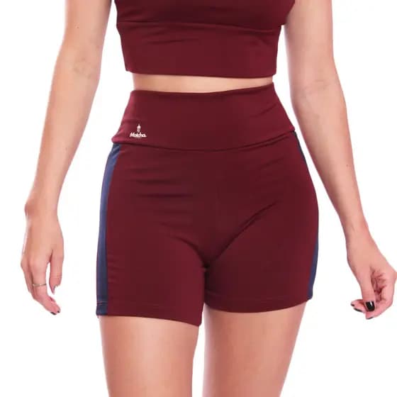 Short Feminino Sem Transparência Fitness Com Recorte