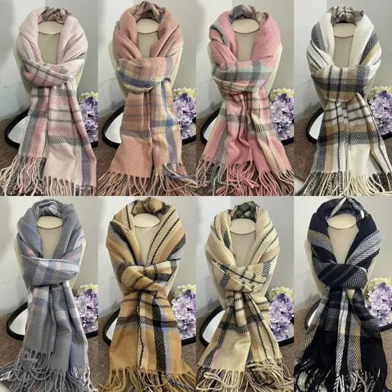 Cachecol Xadrez Feminino Lenço Echarpe Masculino Unissex Para Frio Inverno Térmica