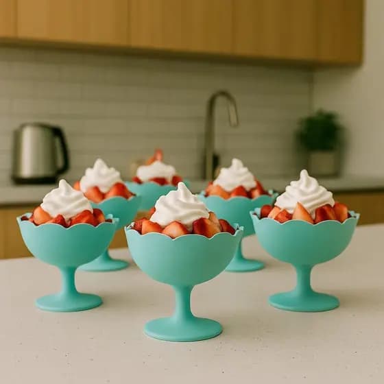 Kit Taças Plastica para Sobremesas Merengue Sorvete Doces