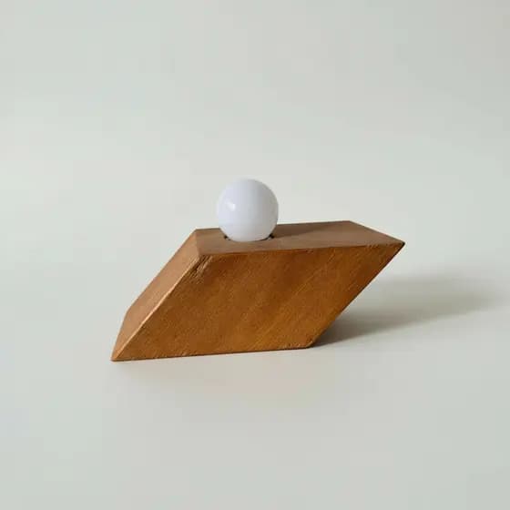 Luminária de Mesa de Madeira Maciça Escritório|Mesa|Presente