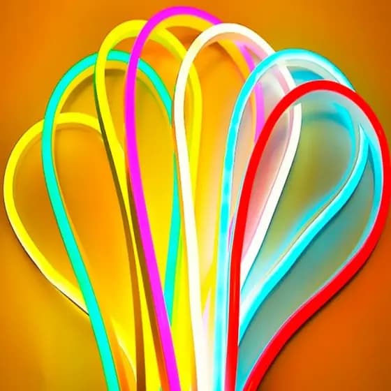 LED Neon Fita Flexível 5m, Mangueira IP65, À Prova D’Água, Com ou Sem Fonte de Alimentação