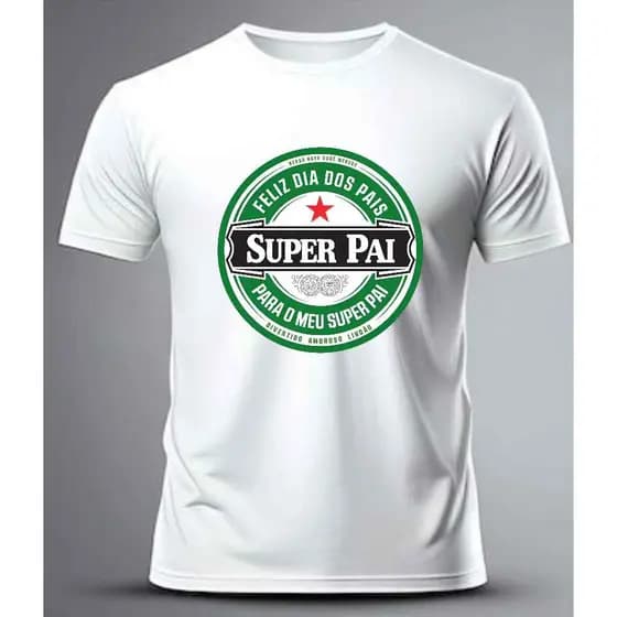 Camiseta Dia dos Pais Super Pai – Presente Criativo Masculino 100% Algodão Super Pai Presente Criativo