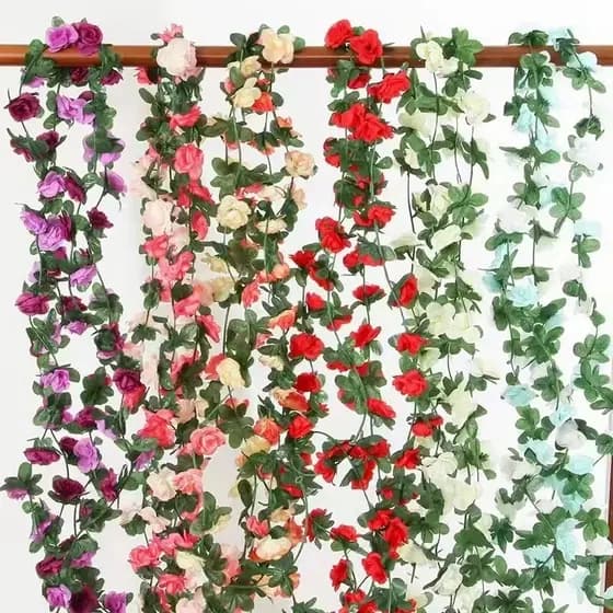 Trepadeira Corrente de Rosas Videira Folhagem ideal decoração casamento festas - TF802454