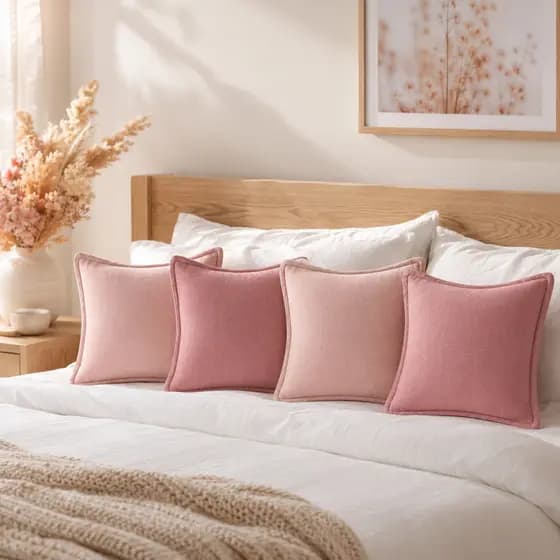 Kit Capas de Almofada 45x45 Decorativas Lisa Luxo Premium Sala Sofá Quarto com Zíper