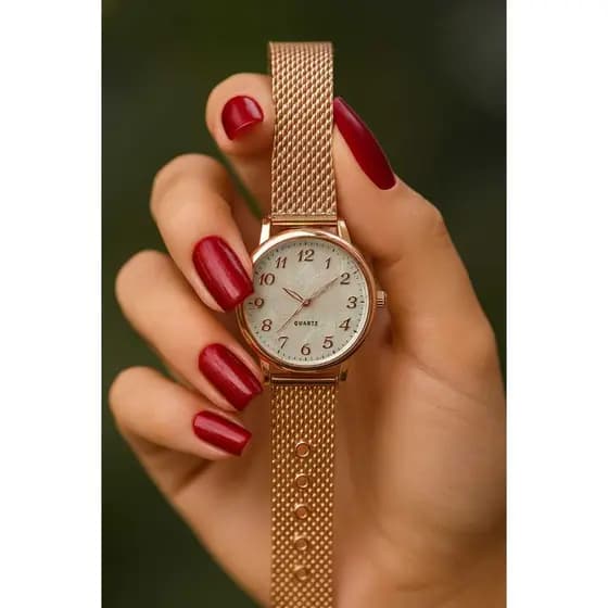 Relógio Feminino Analógico Ponteiro Redondo de Luxo Quartzo Original Barato