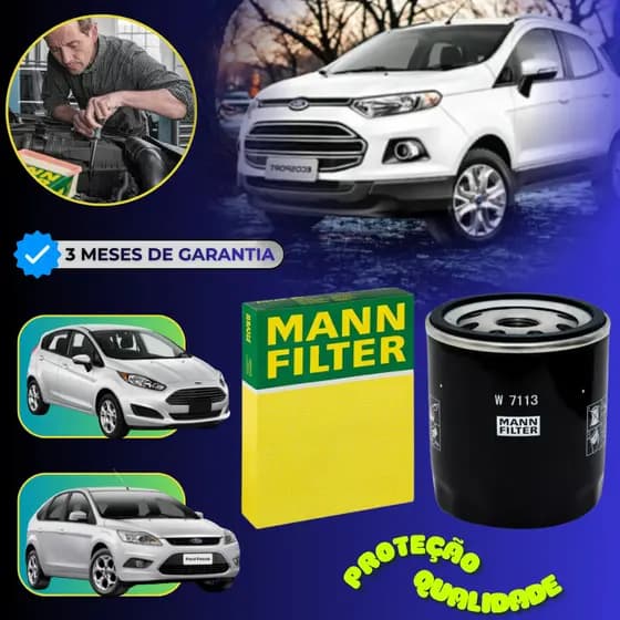 Filtro Oleo Mann Original Ford Fiesta Ecosport Focus - Cód W7113