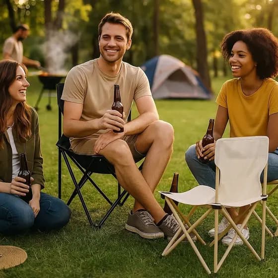 Cadeira Camping Dobrável Assento Senta Banquetas Banco Camping Praia Churrasco Descanso Móvel