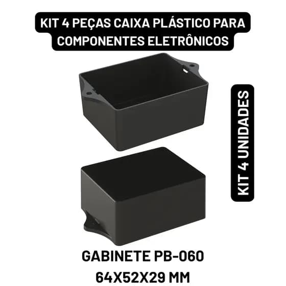 Kit 4 Caixinhas Elétricas Plásticas Gabinete Pb-060 Para Montagem De Circuitos 5010-K4