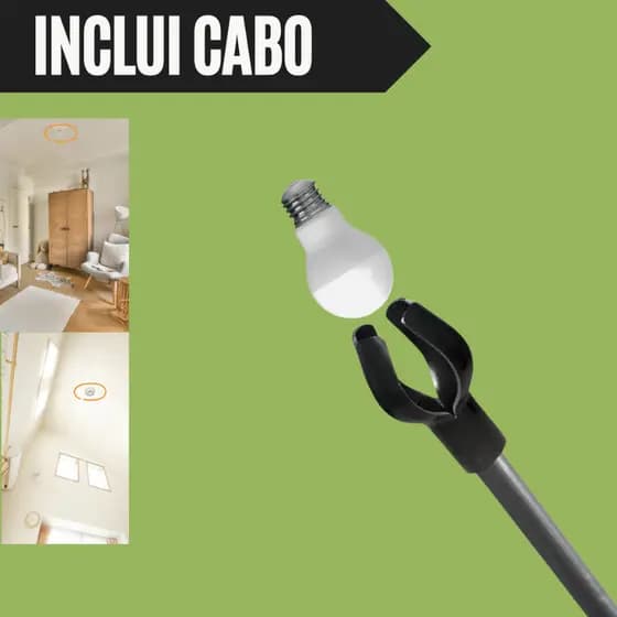 Trocador de Lampada Bulbo Adaptador de Lampada Led Luz Suporte para trocar lampada