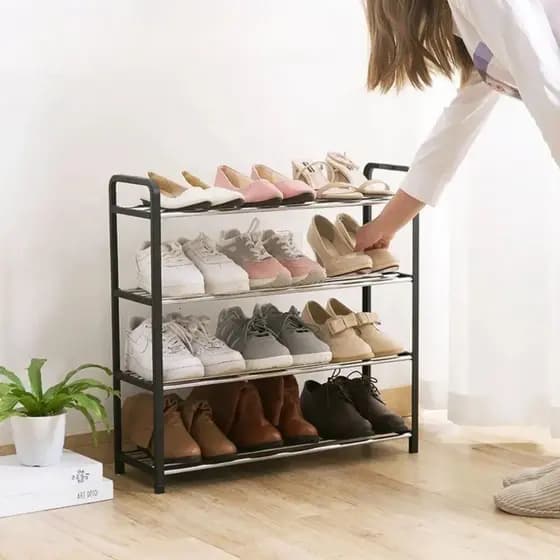 Sapateira 4 Andares Desmontável Organizadora 8 Pares - Prateleira Sapatos Quarto Sala Entrada 👟 🏠