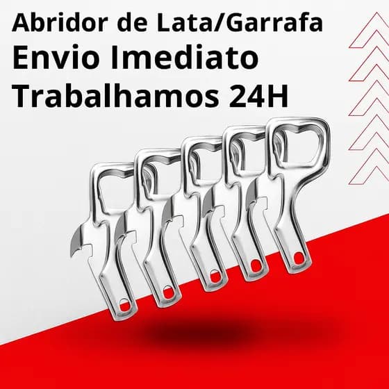 ABRIDOR DE LATA / ABRIDOR DE GARRAFA 10 UNIDADES INOXIDAVEL
