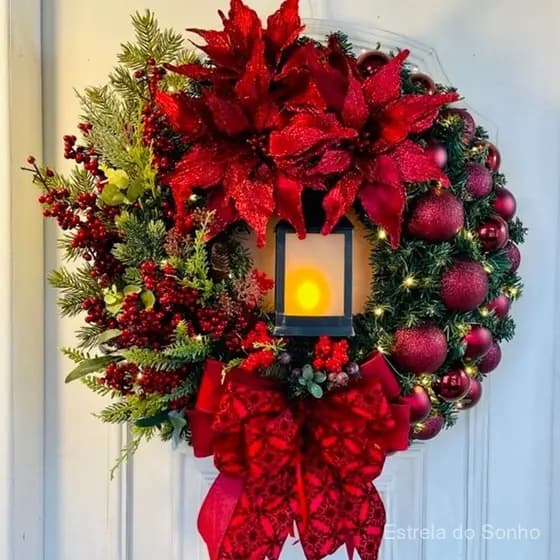 Guirlanda de Natal Pendurada na Porta, Virgem Maria com Jesus, Decorações Religiosas Artificiais