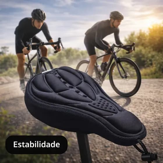 Capa Para Banco em Gel Silicone Selim Ajustável Almofada Forro Bike Bicicleta Ciclismo Confortável
