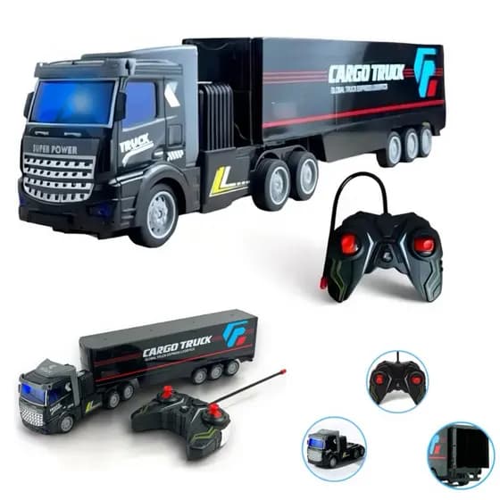 Caminhão De Controle Remoto Recarregável Truck Brinquedo Carreta Menino Presente
