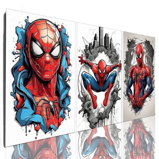 Quadro Decorativo Mosaico Homem Aranha Infantil Sala Grande