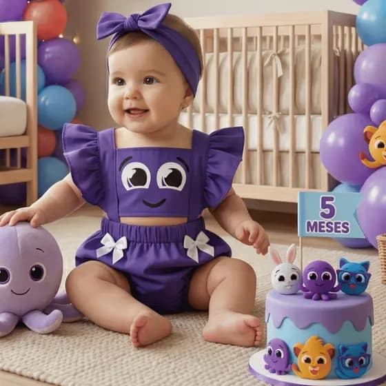 Romper Mesversário BoloFofo menina
