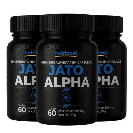 3 Jato Alpha 60 caps Fórmula avançada - Mais energia no dia a dia Masculino