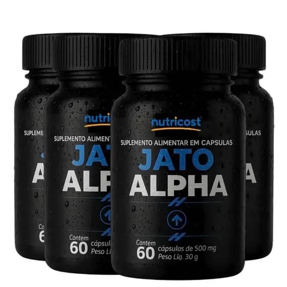 4 Jato Alpha 60 caps Fórmula avançada - Mais energia no dia a dia Masculino