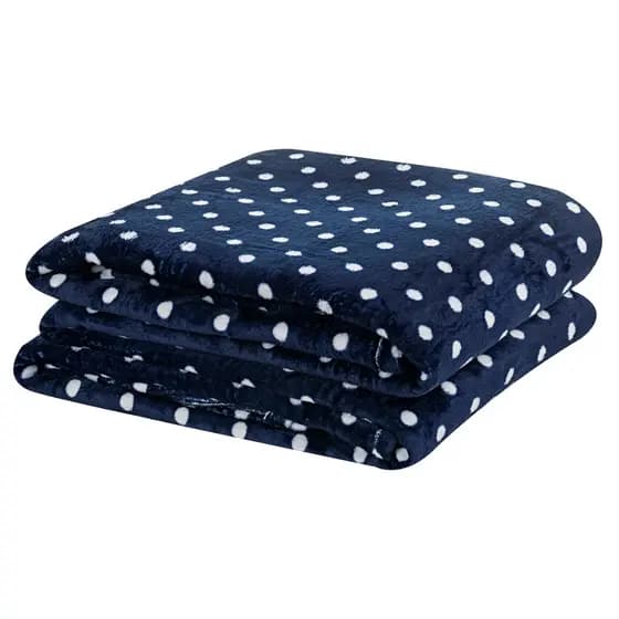 Manta Petit Poá Mantinha Estampada Solteiro Ou Casal Toque Macio Quentinha Gramatura 220g/m2