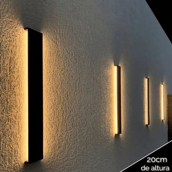 Luminaria 7W Arandela Retangular LED 20cm 3000k Branco Quente Resistente Bivolt Minimalista Astraled