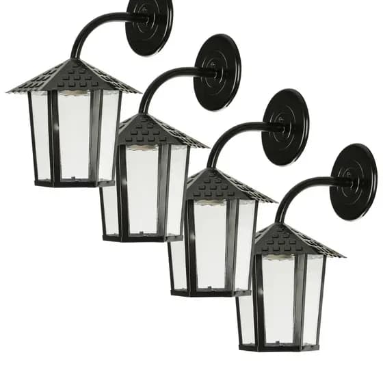 Arandelas Colonial Sextavado Preto Aço Muro Parede Luminaria Pendente Decoracao Vintage Retro
