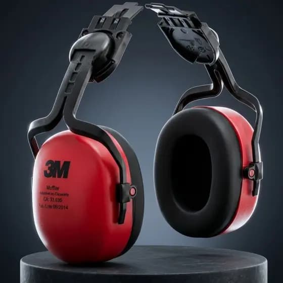 Protetor Auditivo Muffler 3M de Acoplar p/ Capacete 17dB com CA - Abafador de Ruído Profissional