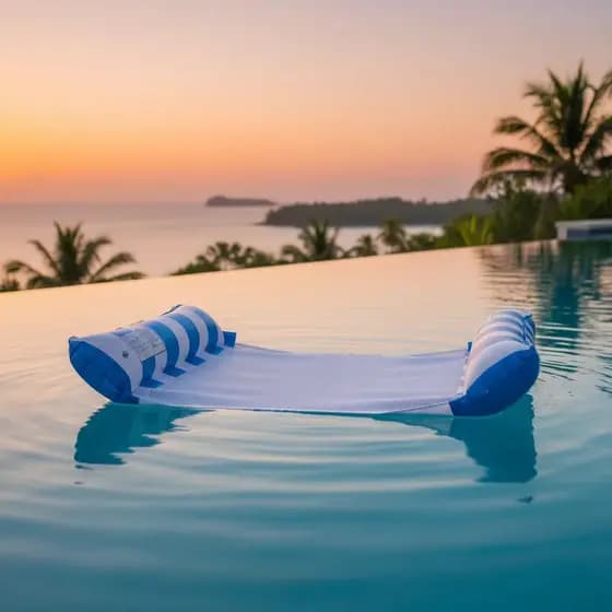Boia Casal Rede Piscina Cama Flutuante Deitado Inflável