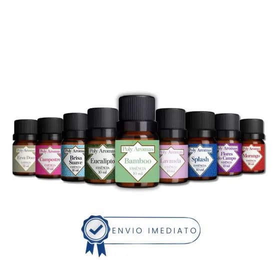 Kit 10 Essências Concentradas Hidrossolúvel Para Difusor/Aromatizador/Umidificador Conta Gotas