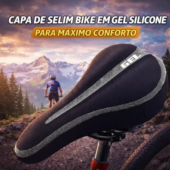 Capa De Selim Bike Gel Silicone Confortável Para Bicicleta Academia E Spinning Macio Com 3 Modelos